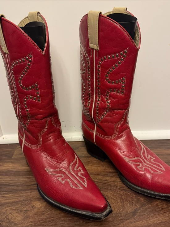 Frye Shoes - Rare Frye Women's Red Leather Boots Size 8 B